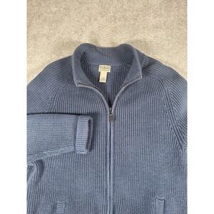 L.L. Bean Men’s Blue Full-Zip Knit Cardigan